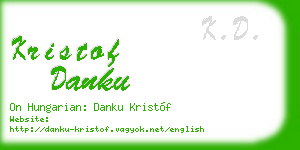 kristof danku business card