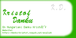 kristof danku business card